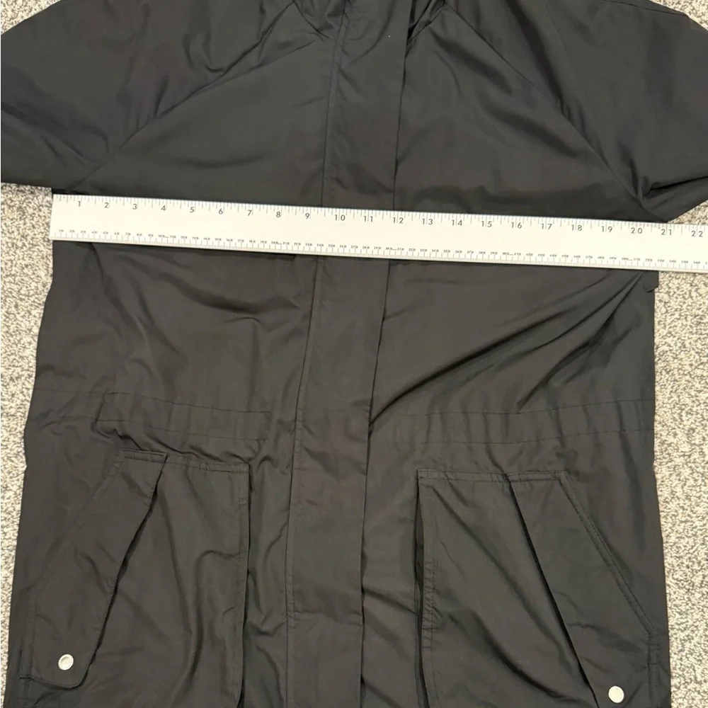 Abercrombie & Fitch Black Hooded Lightly Lined Lightweight Utility Trench Jacket